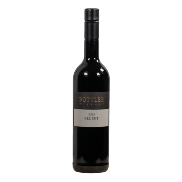 Regent in dunkler Bordeaux-Flasche mit Schwarzer Verschlusskapsel