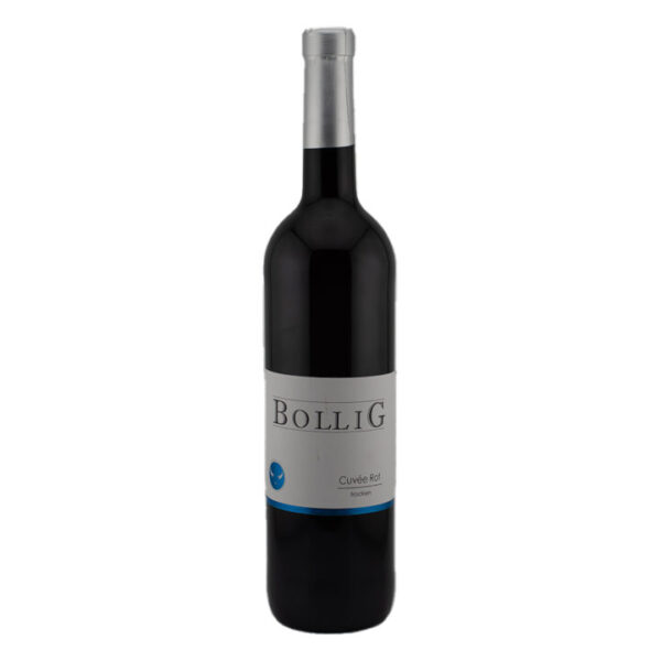 2016er Cuvée Rot aus Dornfelder, Rondo und Spätburgunder in einer dunklen Bordeaux-Flasche